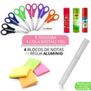 Kit Material Escolar Feminino Completo Mochila Feminina Escolar Material Estojo Escolar Menina Rosa